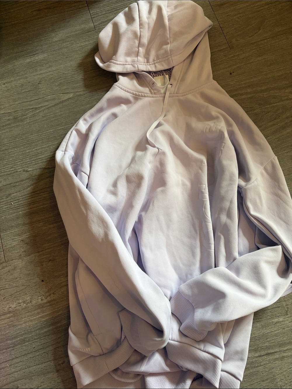 adidas Light Lavender Hoodie with Mesh Lining